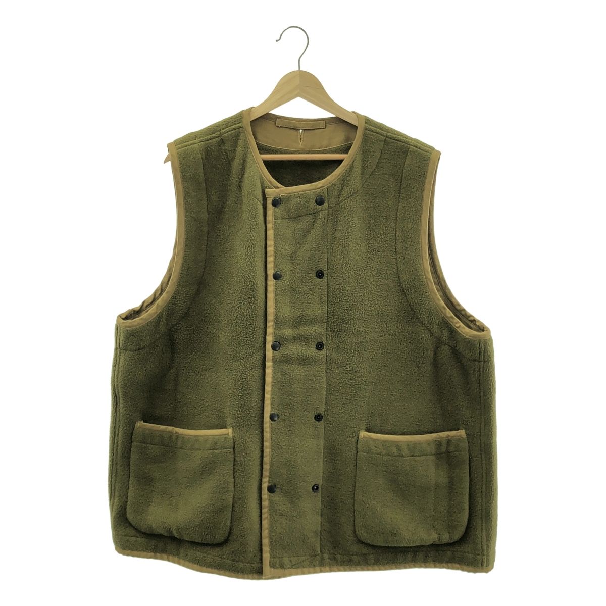 ​NIGEL CABOURN ナイジェルケーボン Liner Vest ミリタリー ロゴボタン ライナーベスト 48 カーキ メンズ