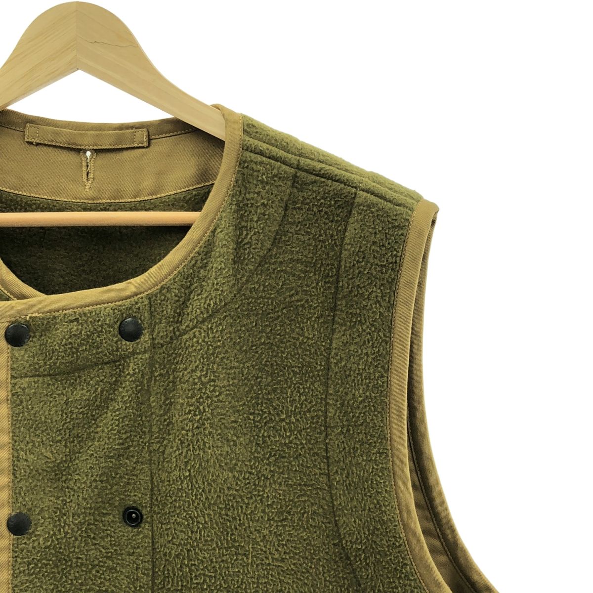 ​NIGEL CABOURN | ナイジェルケーボン Liner Vest ミリタリー ロゴボタン ライナーベスト 48 カーキ メンズ