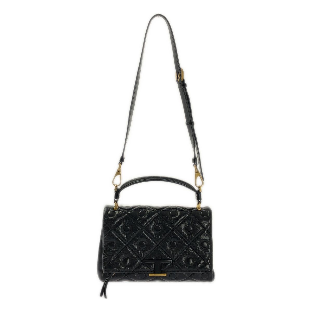 TOD S トッズ タイムレス キルティング ショルダーバッグ ブラック レディース