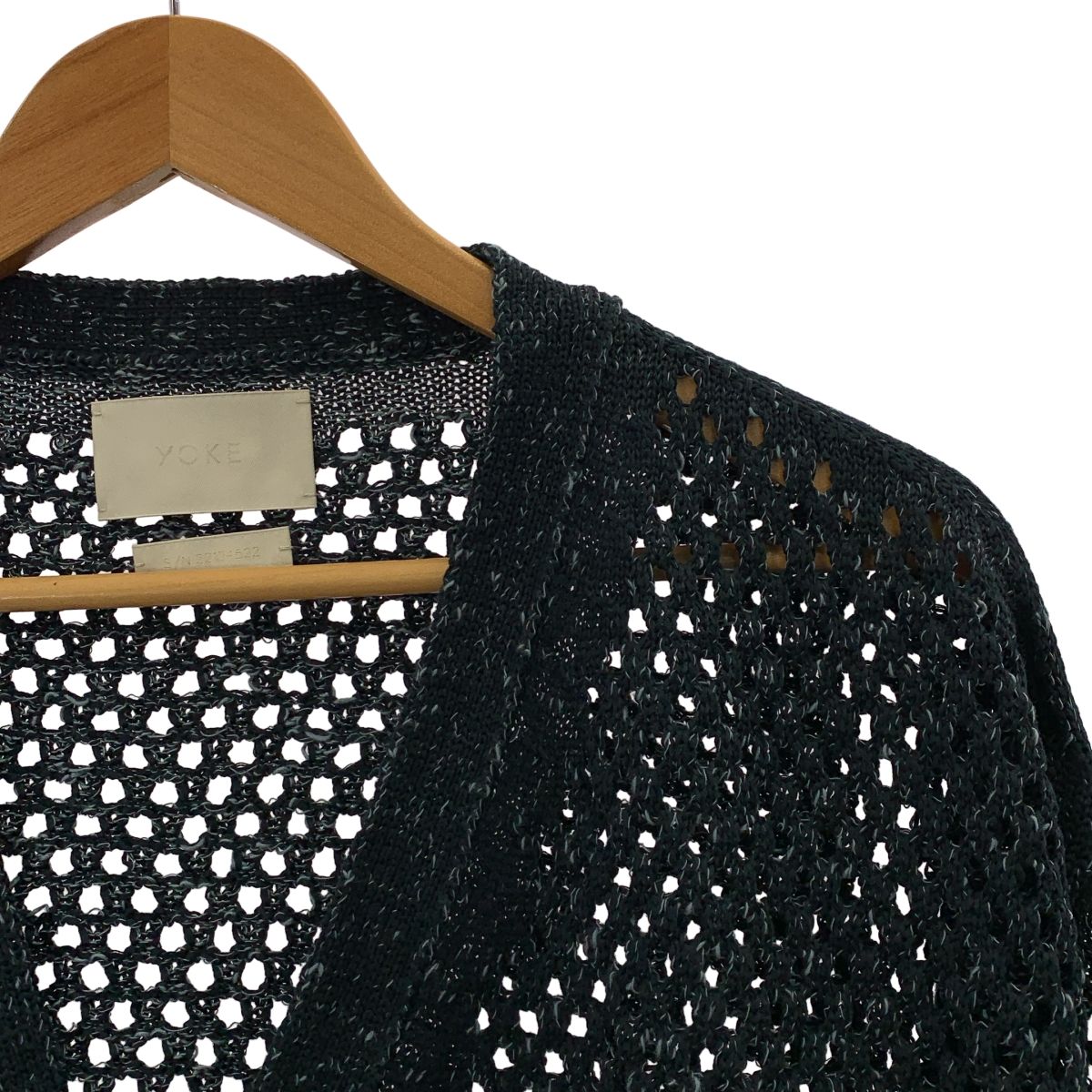 YOKE / ヨーク | 2022SS | MESHED KNIT CARDIGAN コットン メッシュ 