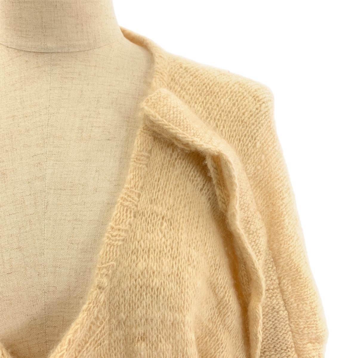 mina perhonen ミナペルホネン fluffy ローゲージ フリンジ ニット ロング カーディガン ベージュ レディース