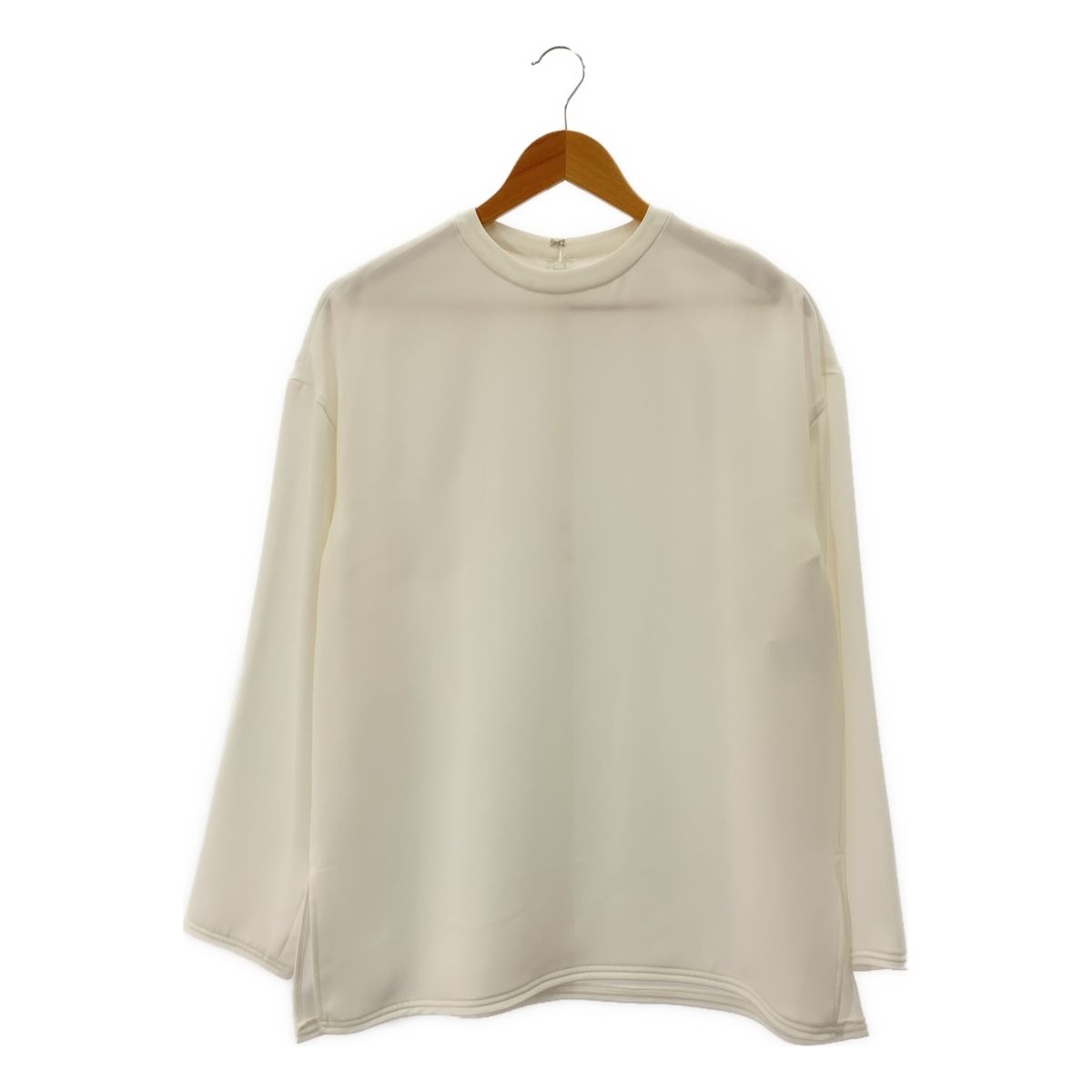 【美品】  ENFOLD / エンフォルド | 2025SS | COLLAR PARTS PULLOVER カラーパーツ プルオーバー ロングスリーブカットソー | 38 | ホワイト | レディース 美品】 ENFOLD / エンフォルド | 2025SS | COLLAR PARTS PULLOVER