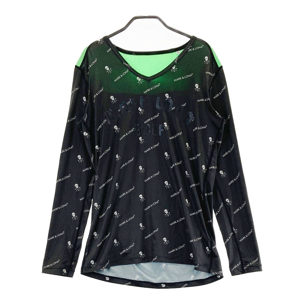 サイズ 46 MARK LONA マークアンドロナ 長袖Tシャツ ブラック系 ゴルフウェア メンズ ストスト