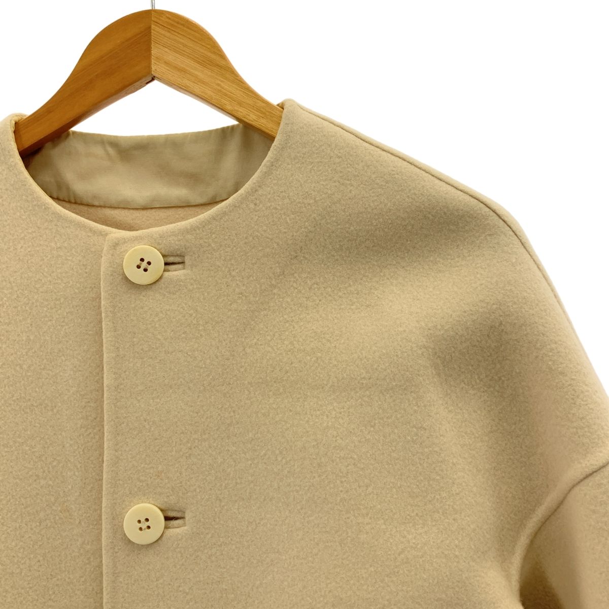 未使用 ドゥロワー カシミア混 ダブルフェイスコート38 未使用級