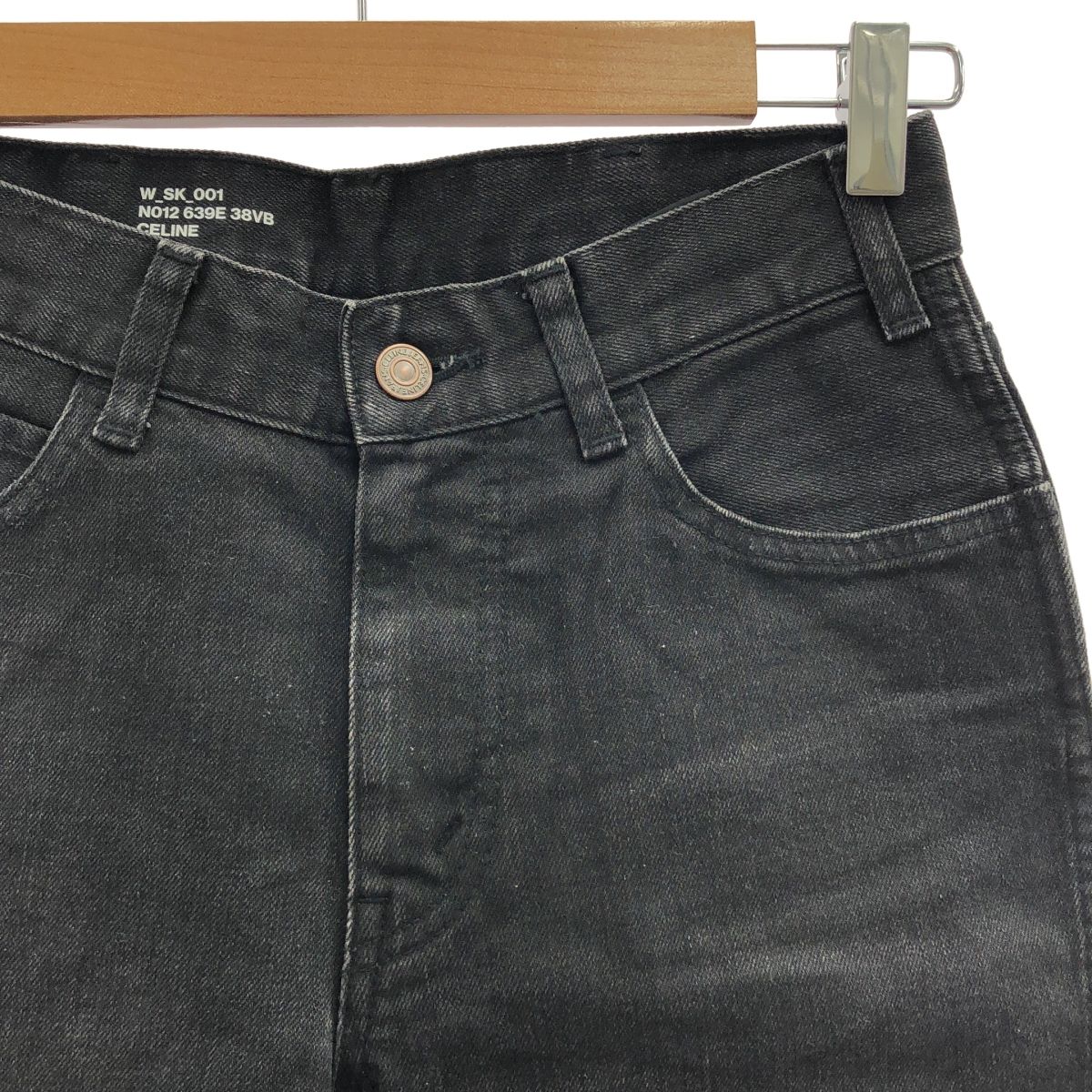 CELINE セリーヌ W_SK_001 コットン ストレッチ スキニー デニムパンツ 26 ブラック レディース