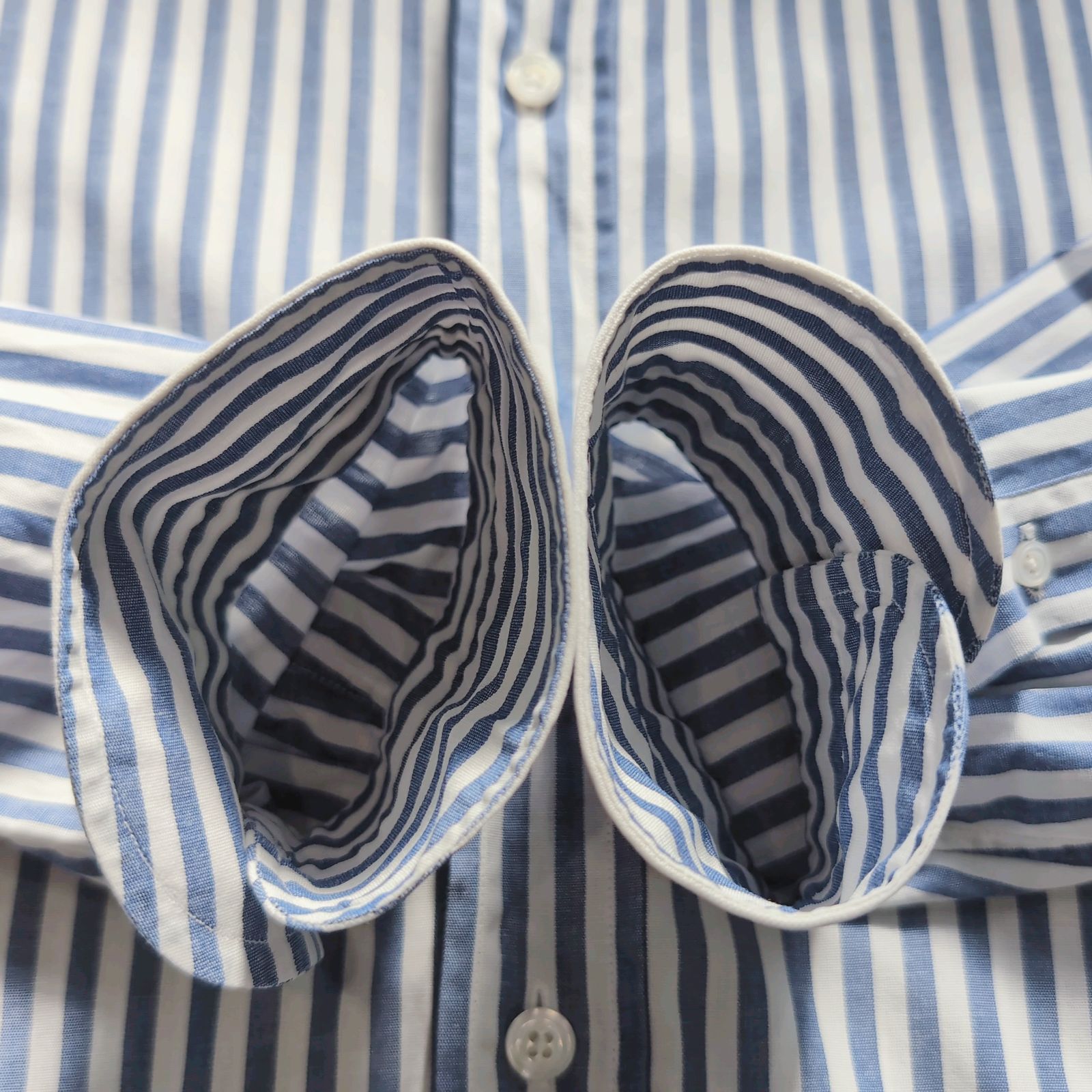 TOM FORD BD stripe L|S shirt 40 15 3|4 L 青白