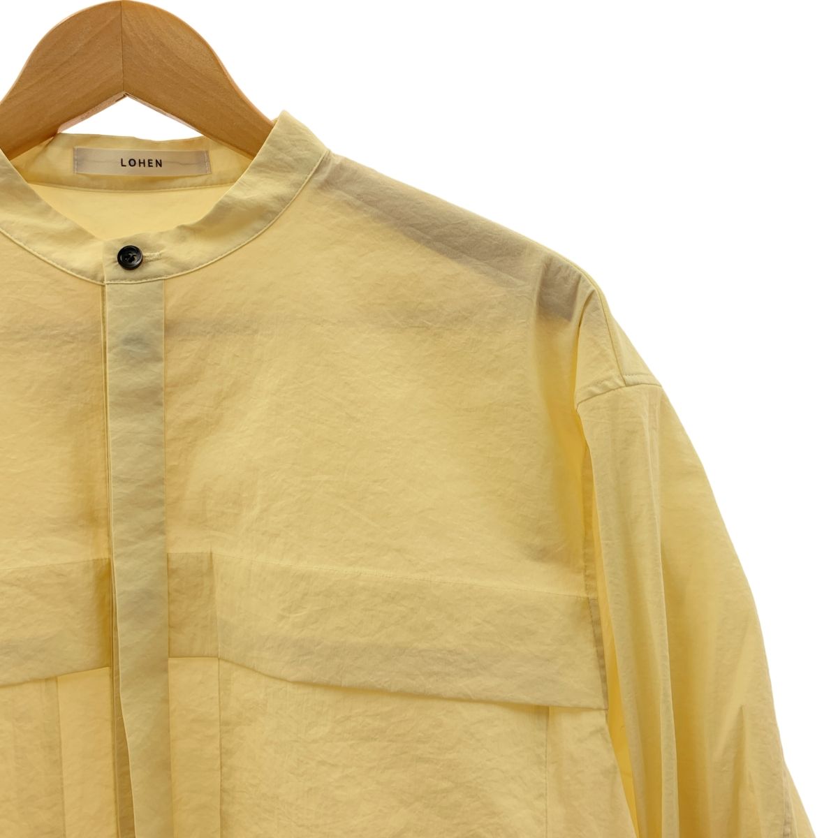【美品】  LOHEN / ローヘン | 2025SS | BIG PATCH POKET SHIRT ビッグポケット パッチ シャツ | F | イエロー | レディース 美品】 LOHEN / ローヘン | 2025SS | BIG PATCH POKET SHIRT ビッグ