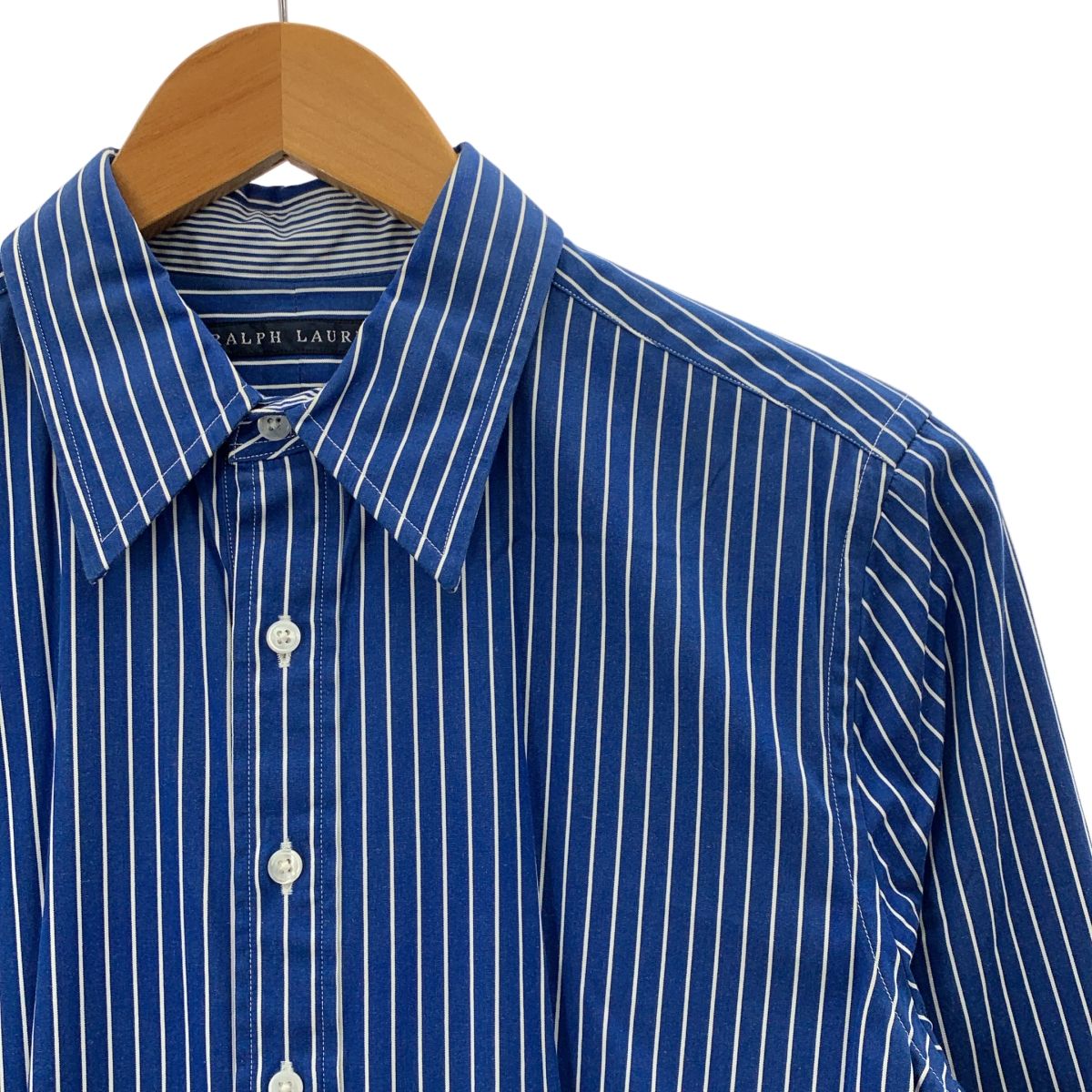 美品✨ポロラルフローレン シャツワンピース ストライプ コットン ブルー RALPH LAUREN / ラルフローレン | コットン ストライプ シャツ