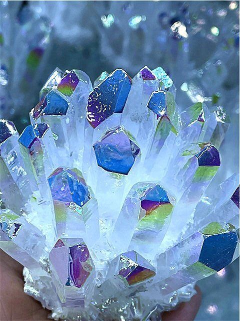 超綺麗アーカンソー産レインボーオーラクラスターB1128/E318/75A