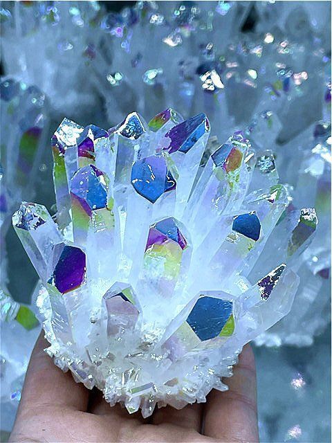 コエポン　2点おまとめ　アーカンソー産クラスター　レインボー入り　シトリン 大特価 アーカンソー水晶クラスター 虹入り - feel