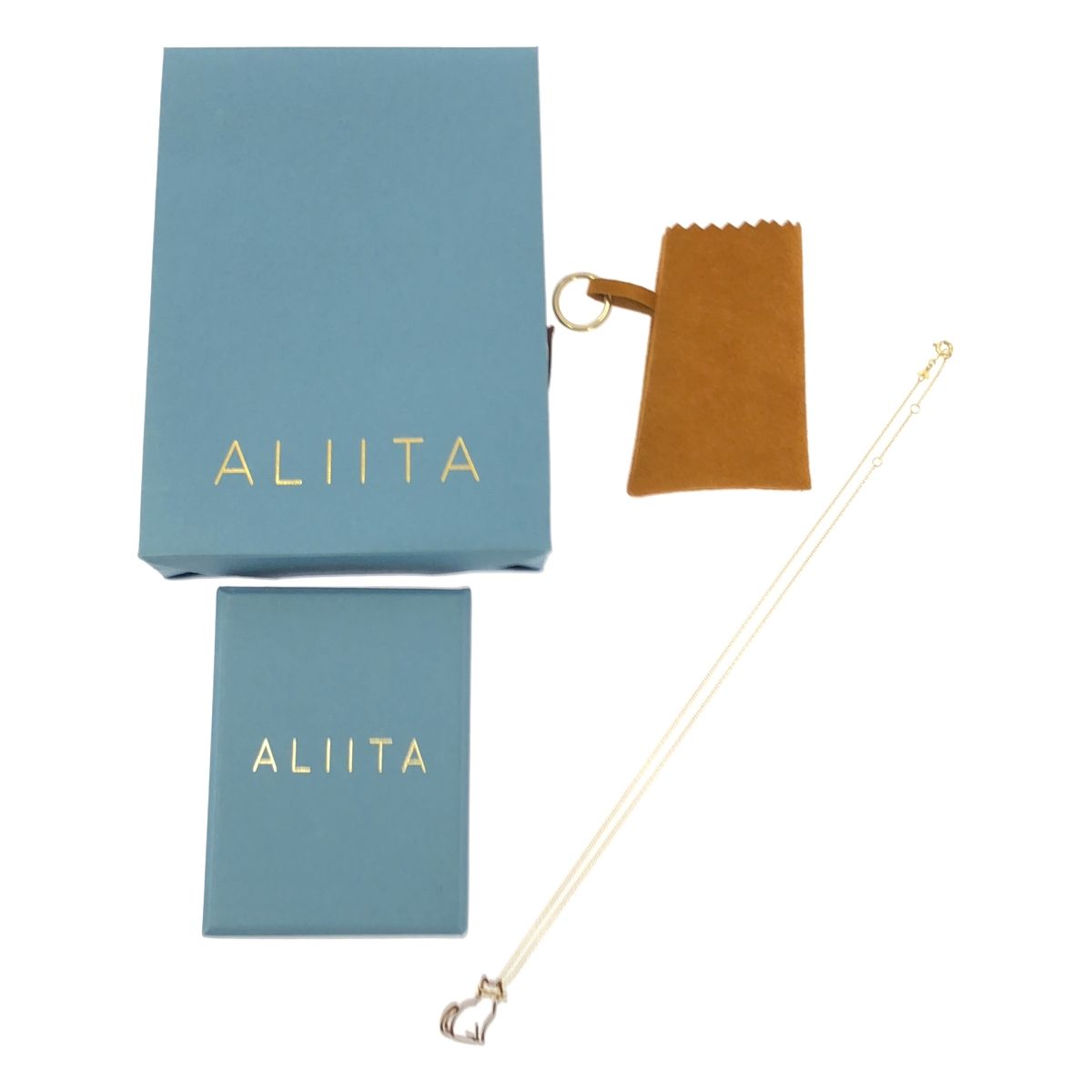 ALIITA アリータ 9 KYG MIAU チョコレートエナメル ゴールドネックレス ゴールド ブラウン レディース