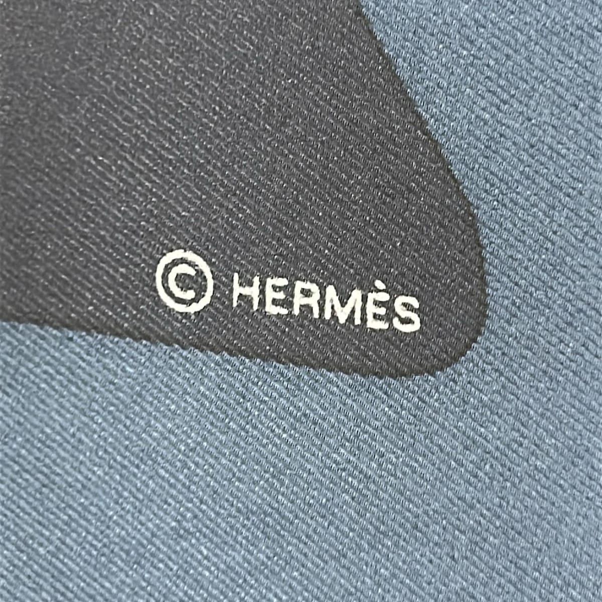 HERMES エルメス スカーフ カレ70 ダークネイビー×ライトブラウン×マルチ Is This a Love Story