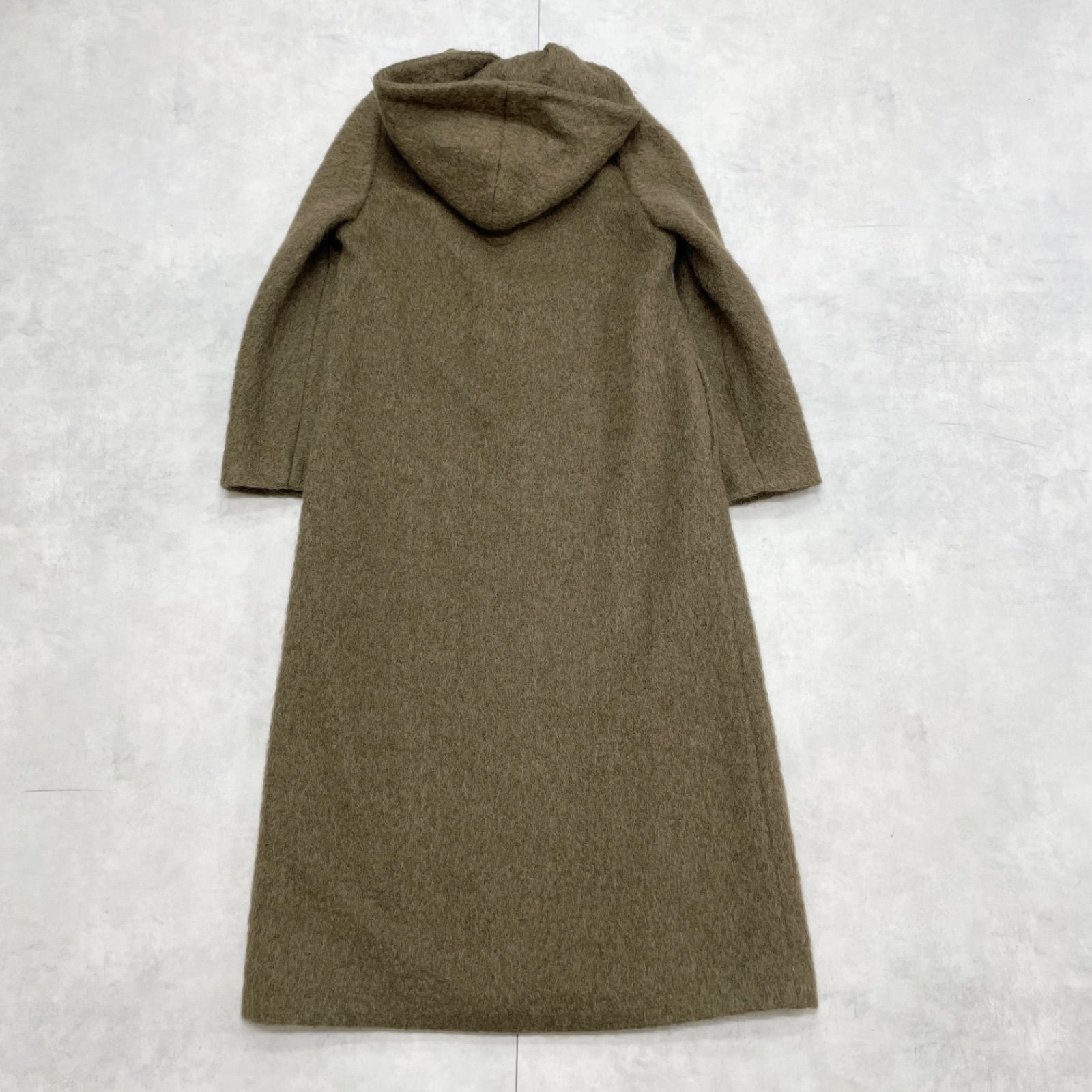 Sybilla シビラ ロングコート フード マキシ丈 ウール ブラウン 