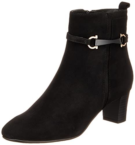 リズ ラフィーネ ファッションブーツ ブラックスエード