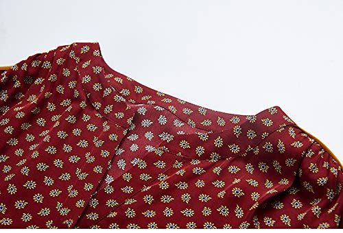  SIXIULIYU マルベリーシルクレディースドレス|中国天然シルクイブニングパーティードレス|オフィスドレス|シルクロングドレス|プラスサイズ|水玉プリント M その他 フェイスケア