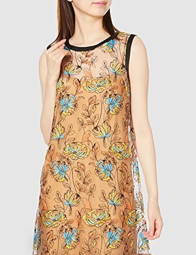  グレースコンチネンタル 2021 AW ﾌﾗﾜｰﾁｭｰﾙﾃｨｱｰﾄﾞﾜﾝﾋﾟｰｽ レディース 12 キャメル 38 その他 フェイスケア