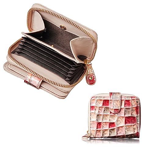 FRANCK ROSSINI イタリア製 牛革 le murrine 見た目はミニ財布 中身は長財布 anan 掲載商品 レディース 二つ折り 財布 カード 小銭 ラクラク 収納 ファスナータイプ プレゼント ギフト 箱入り Light Pin