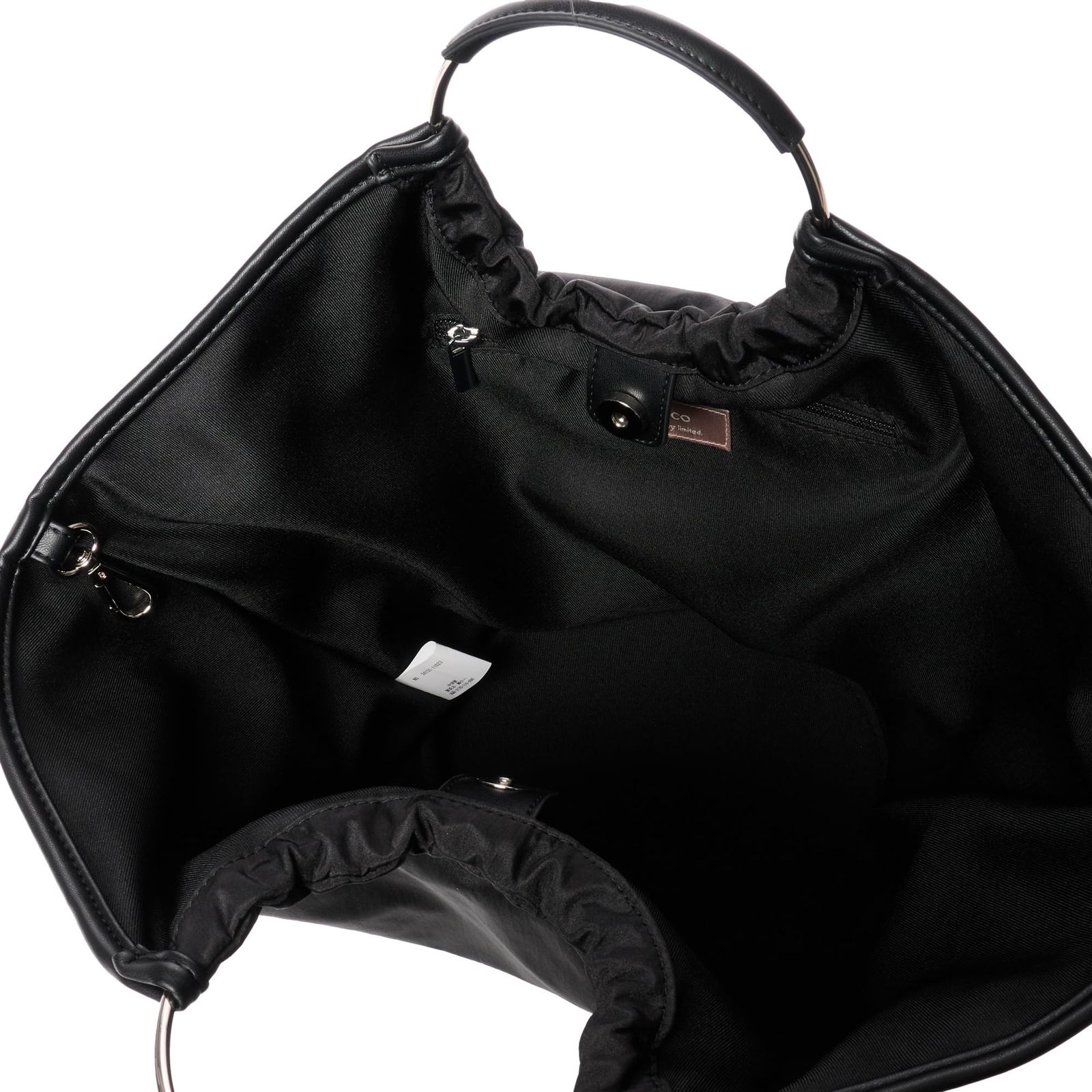  クーコ トートバッグ メタルハンドルナイロン風変形丸底バッグ|A 4対応 レディース ブラック 019 その他 フェイスケア