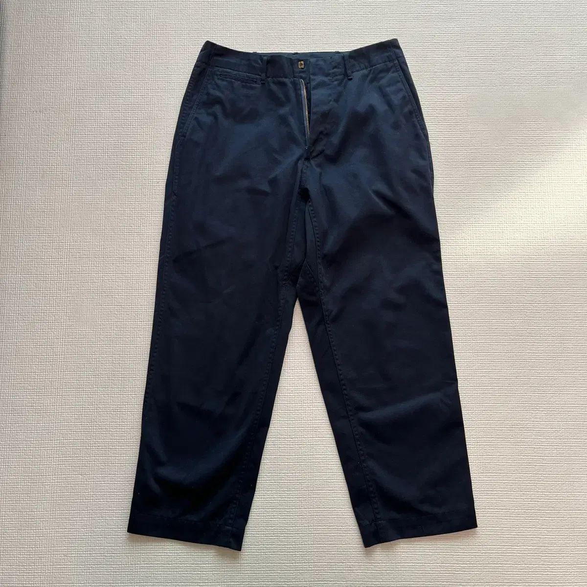 30 ナナミカ ワイド チノ パンツ ネイビー