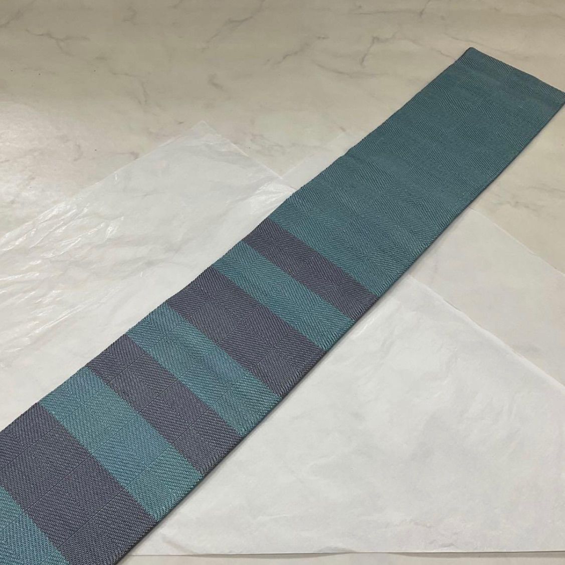 ○kimono+one○kimonoarisa○厳選○貴重品○ざざんざ織○正絹○半幅帯