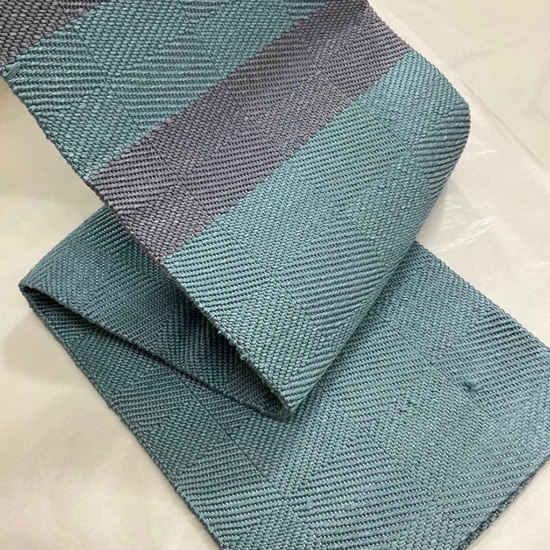 kimonoarisa●厳選貴重品ざざんざ織●正絹半幅帯半巾帯小袋帯●347.5 ○kimono+one○kimonoarisa○厳選○貴重品○ざざんざ織○正絹○半幅帯