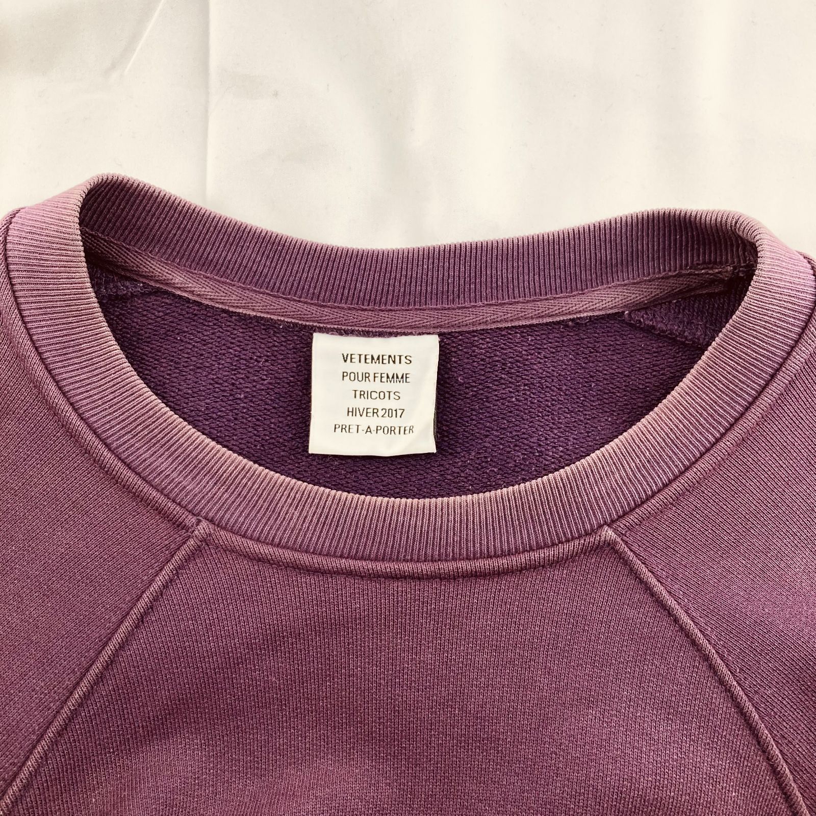 (L) VETEMENTS ヴェトモン UNSKINNY パープル L) VETEMENTS ヴェトモン UNSKINNY パープル