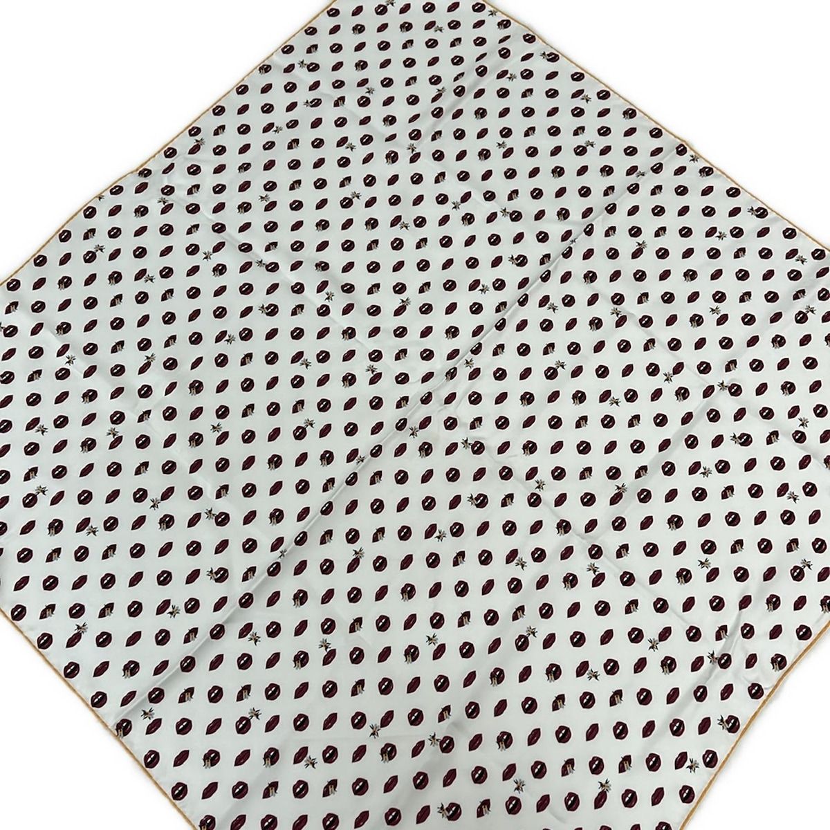 BALLY バリー スカーフ 白 レッド マルチ シルク