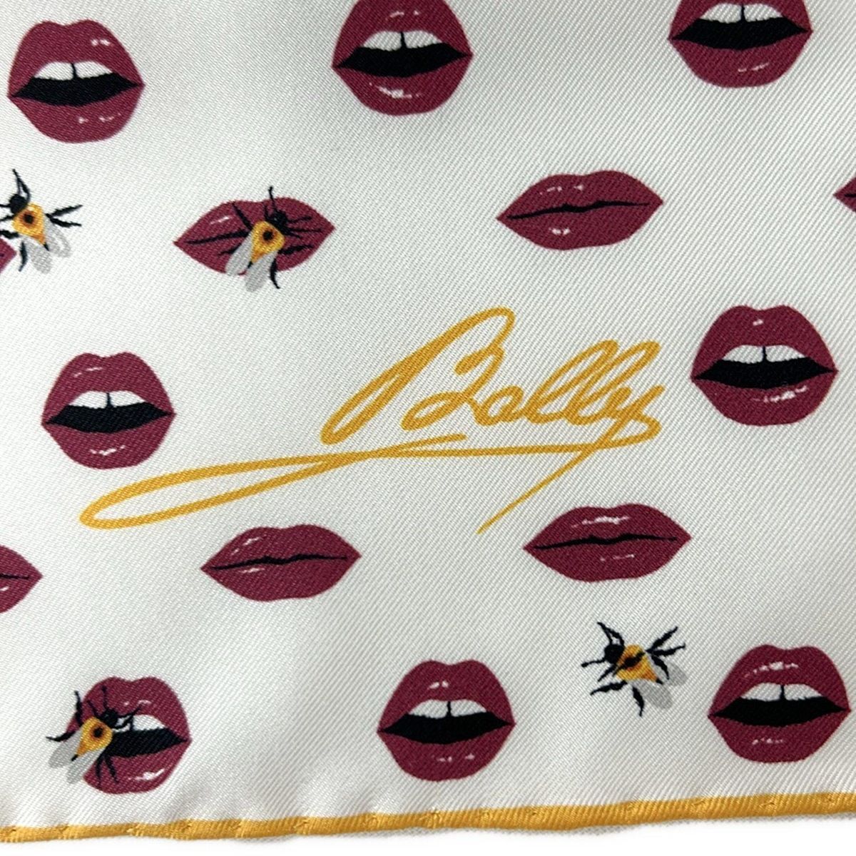 BALLY バリー スカーフ 白 レッド マルチ シルク