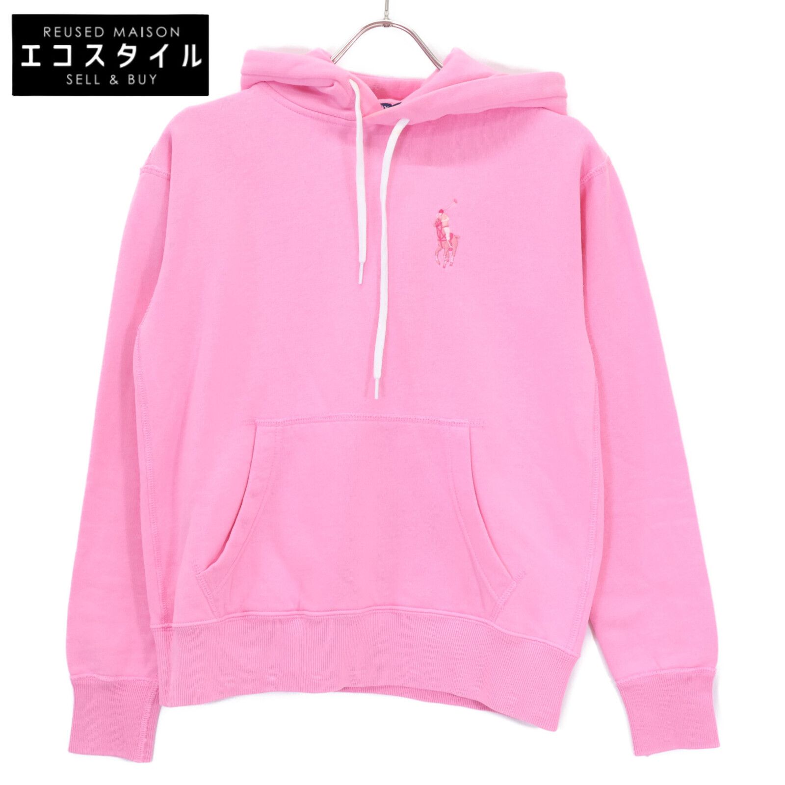 POLO RALPH LAUREN ポロ ラルフローレン PINKPONY ﾋﾟﾝｸ ﾌﾘｰｽ ﾌｰﾃﾞｨ XS