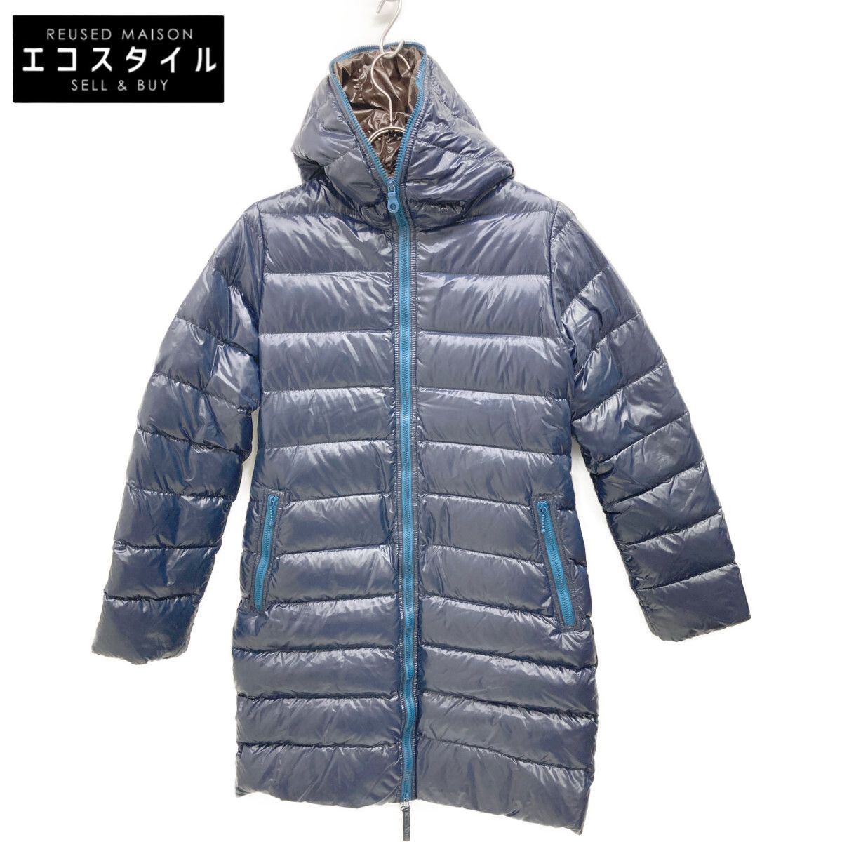 DUVETICA デュベティカ ﾈｲﾋﾞｰ ﾅｲﾛﾝ ﾛﾝｸﾞﾀﾞｳﾝｺｰﾄ 44 - メルカリ