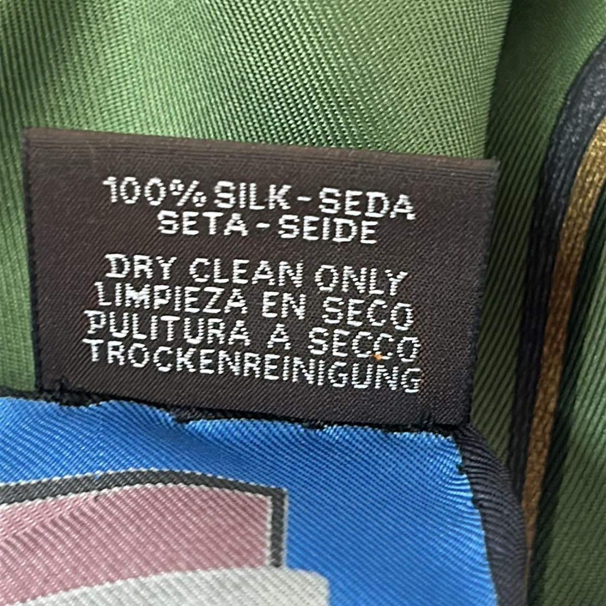  HERMES エルメス スカーフ カレ90 グリーン ブルー ダークブラウン LETTRES EQUESTRES バンダナ スカーフ 小物