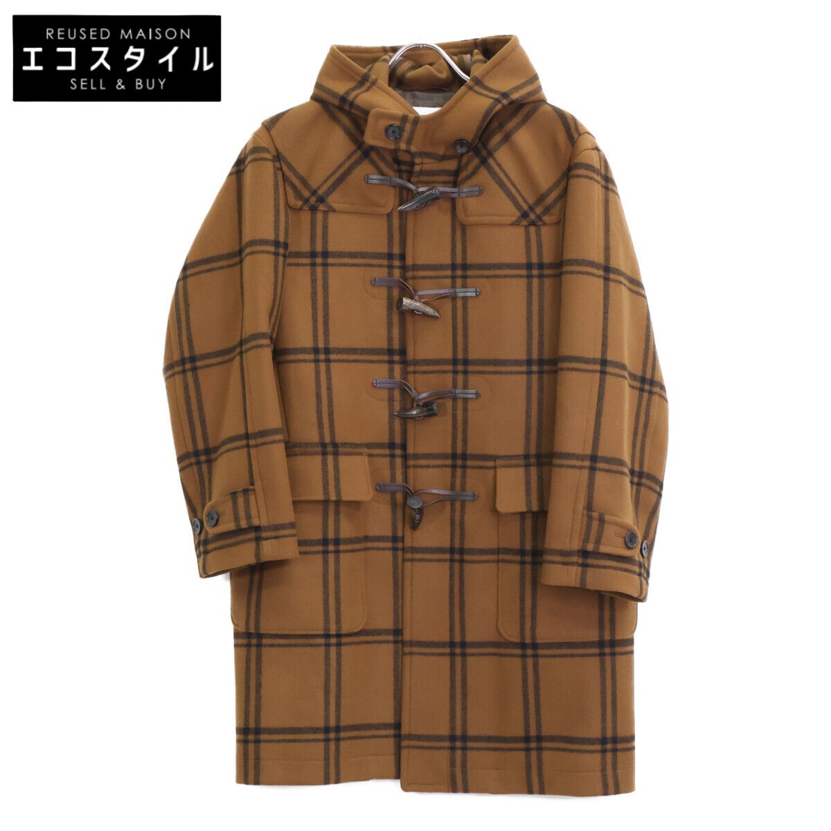 SHIPS シップス ﾌﾞﾗｳﾝ ﾁｪｯｸ柄 ﾀﾞｯﾌﾙｺｰﾄ S - メルカリ