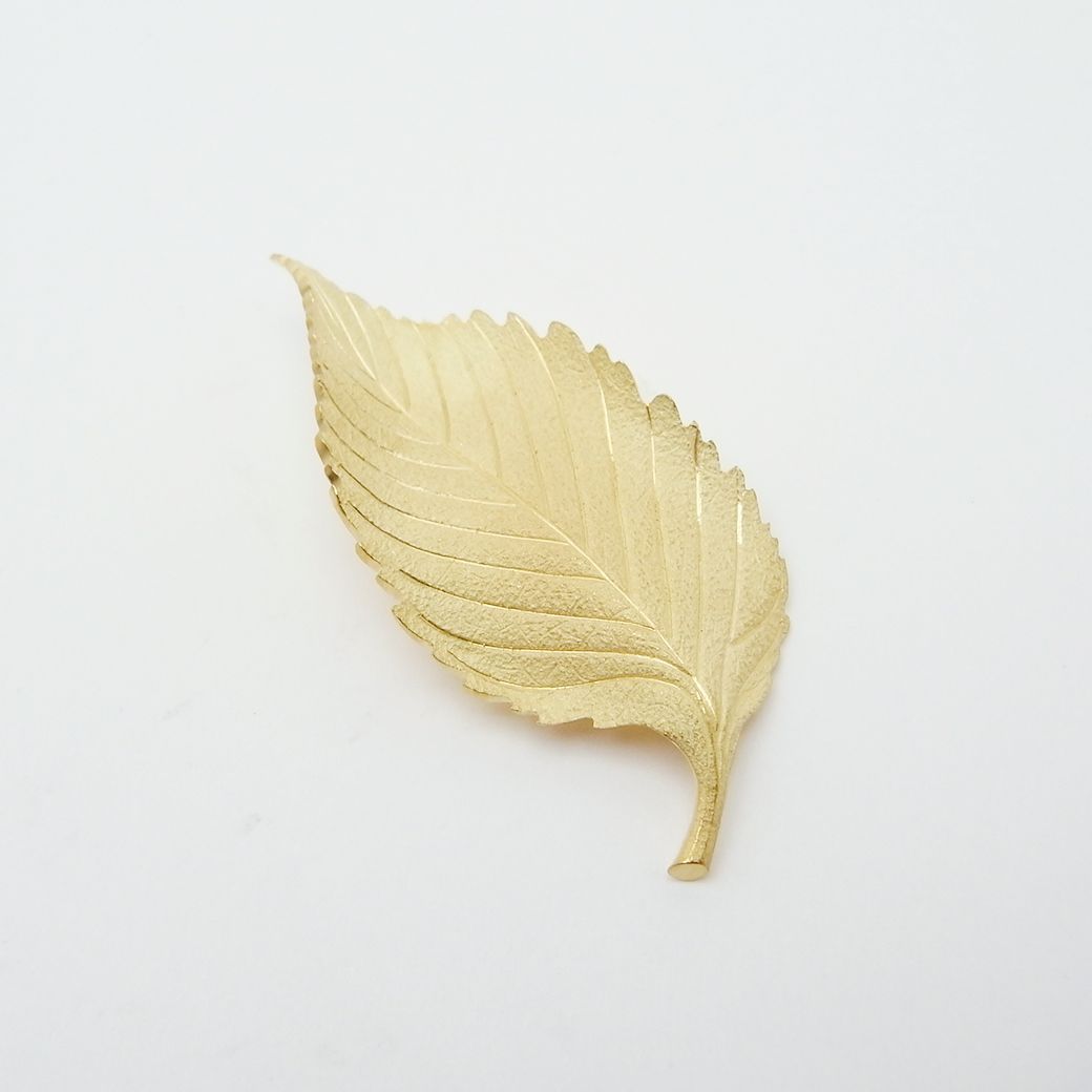 ティファニー リーフ モチーフ ブローチ 750 YG SAランク