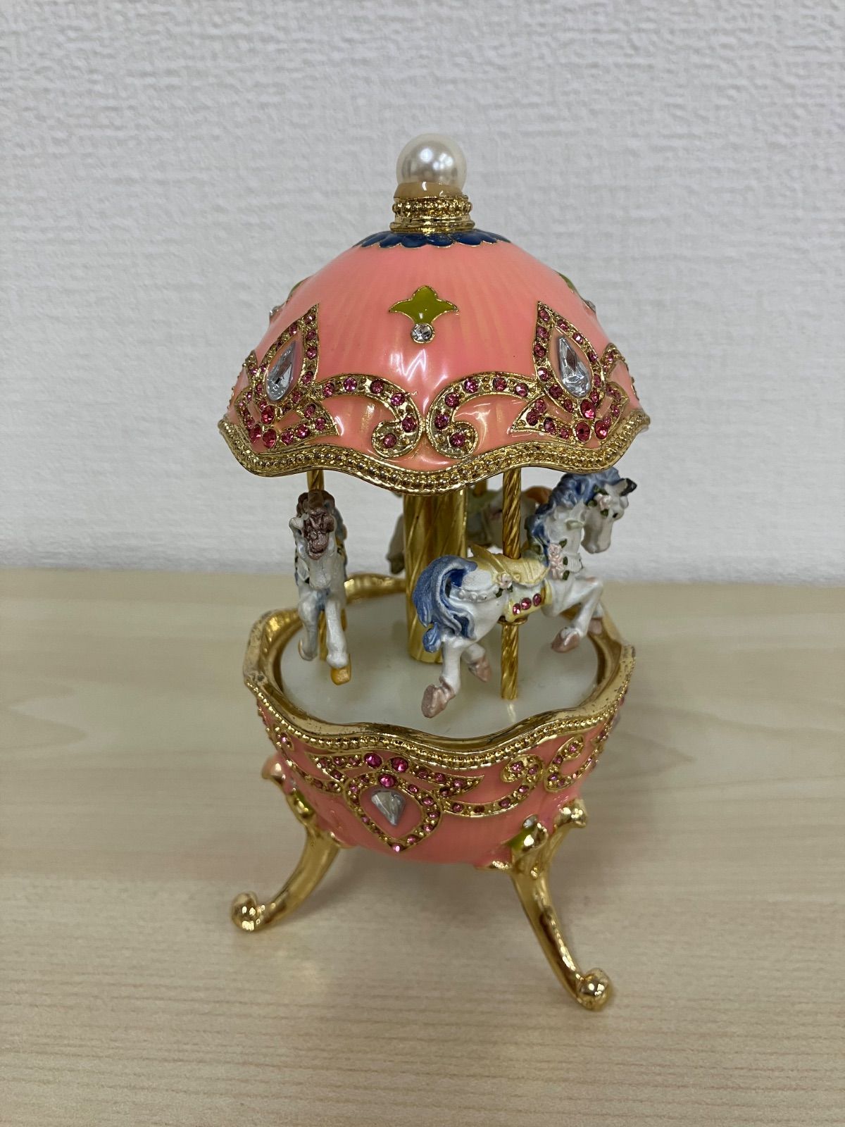 P/スワロフスキーアンチモニー オルゴール 宝石箱 合計4個