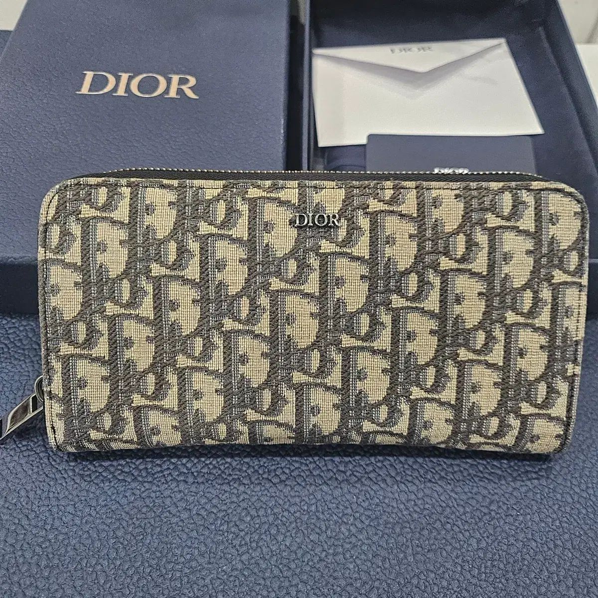 ディオール オブリーク ジャカード ジッパー ドール 長財布 - メルカリ