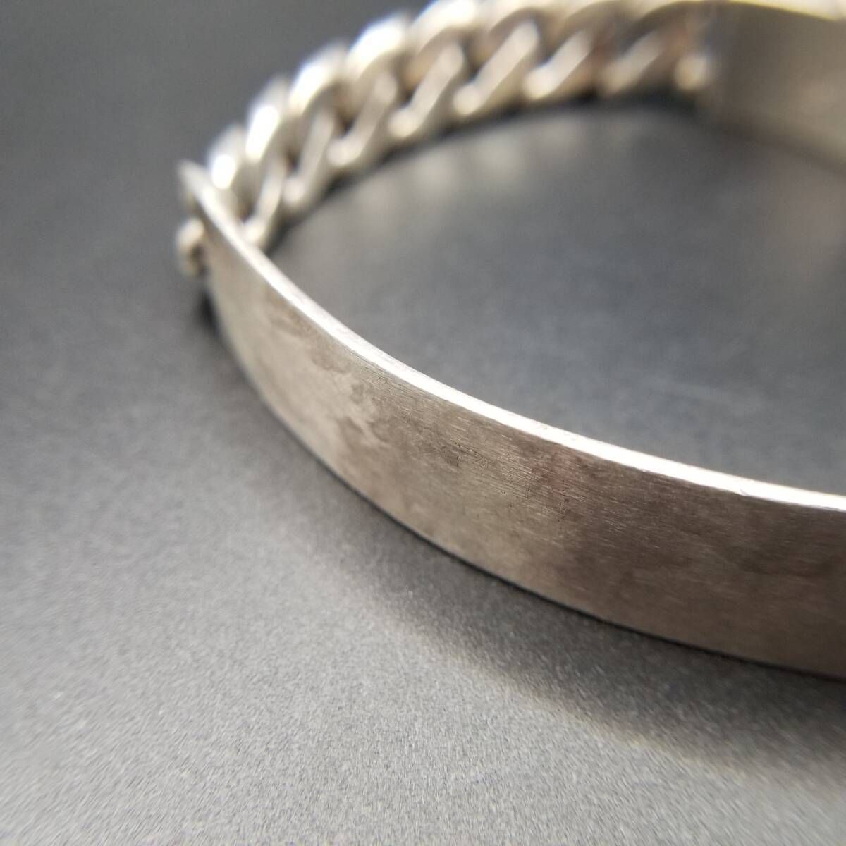 メキシコ 925 シルバー IDタグ 長方形プレート 喜平チェーン