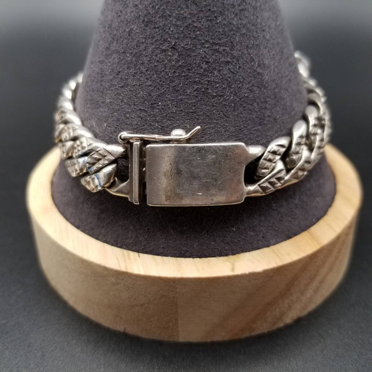 メキシコ 925 シルバー IDタグ 長方形プレート 喜平チェーン