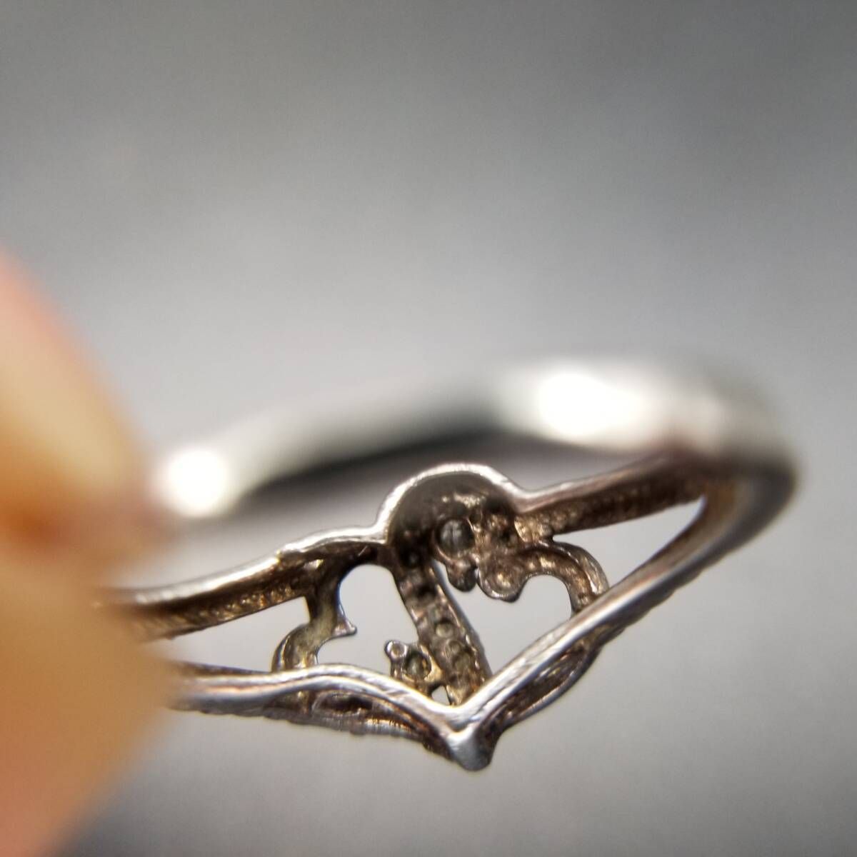 シルバー　925　ハート　リング　指輪　ヴィンテージ調　10号　オーダーメイド シルバー 925 ハート リング 指輪 ヴィンテージ調 10号 オーダーメイド
