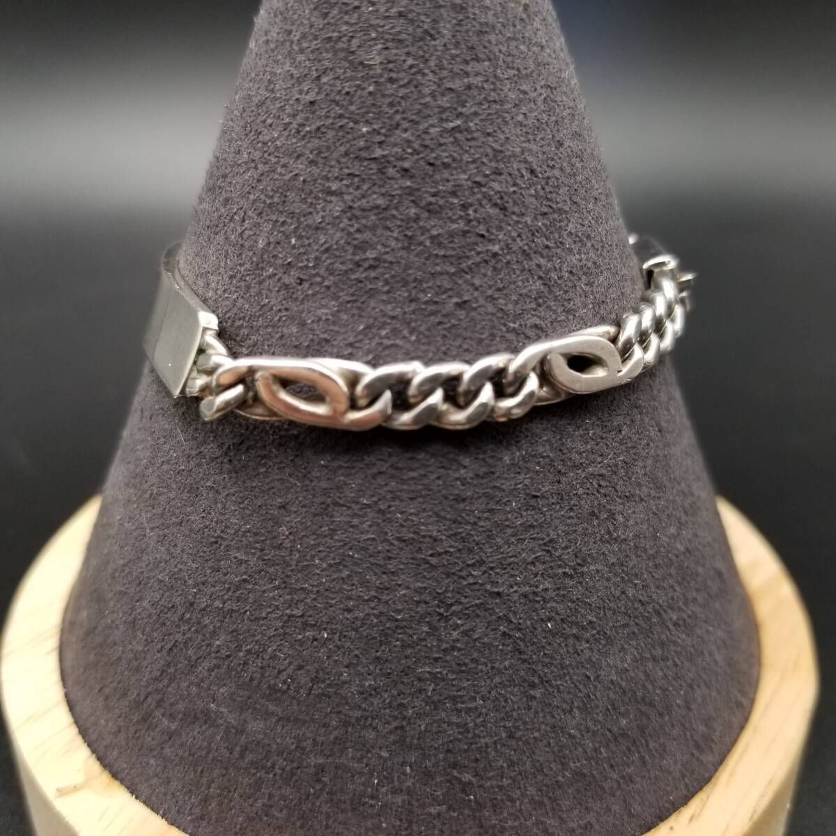 メキシコ 925 シルバー IDタグ 長方形プレート チェーンリンク