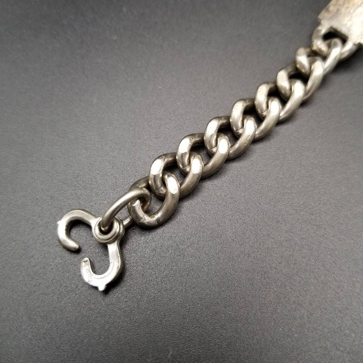 Elco社製 IDタグ 長方形プレート 喜平チェーン 925 シルバー