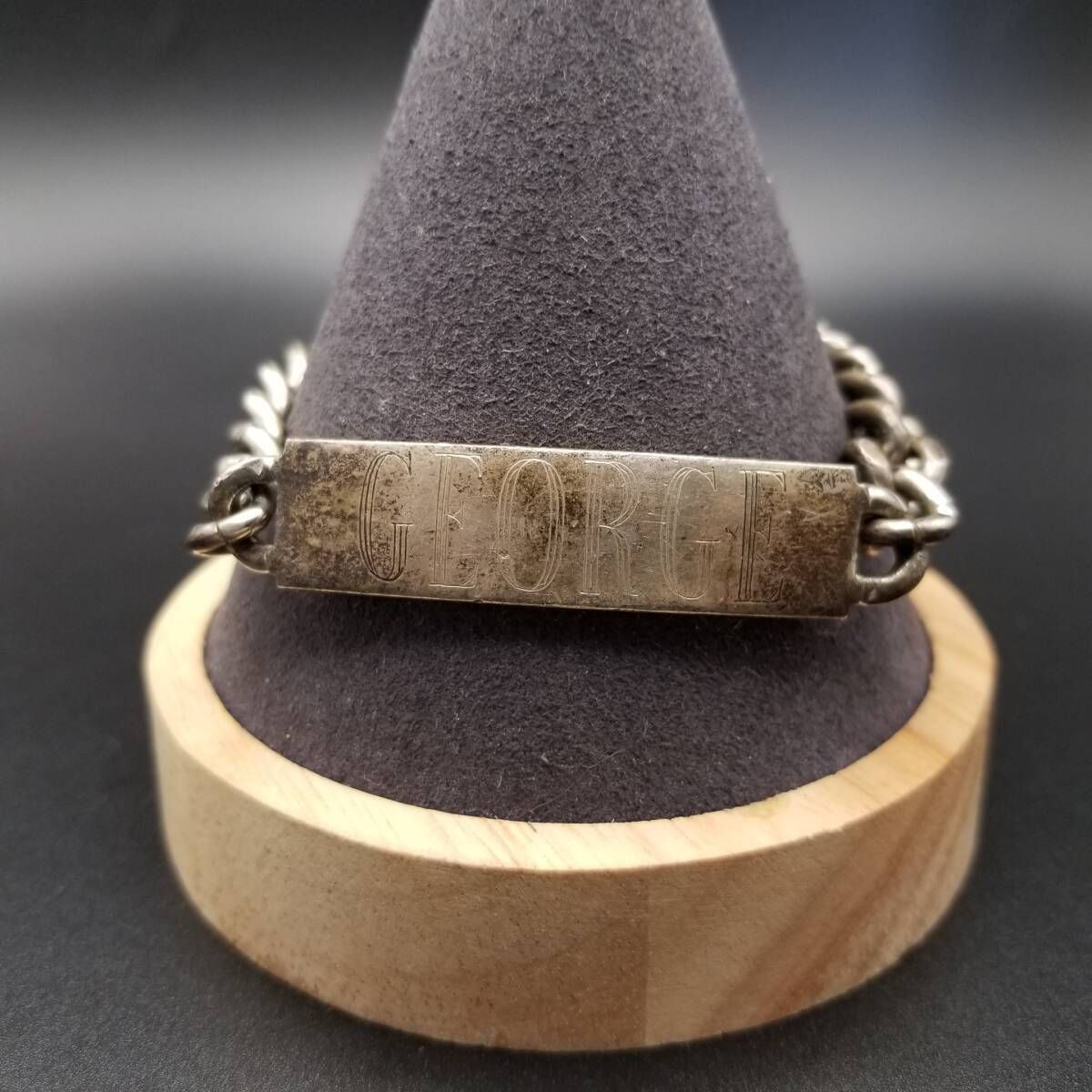 Elco社製 IDタグ 長方形プレート 喜平チェーン 925 シルバー