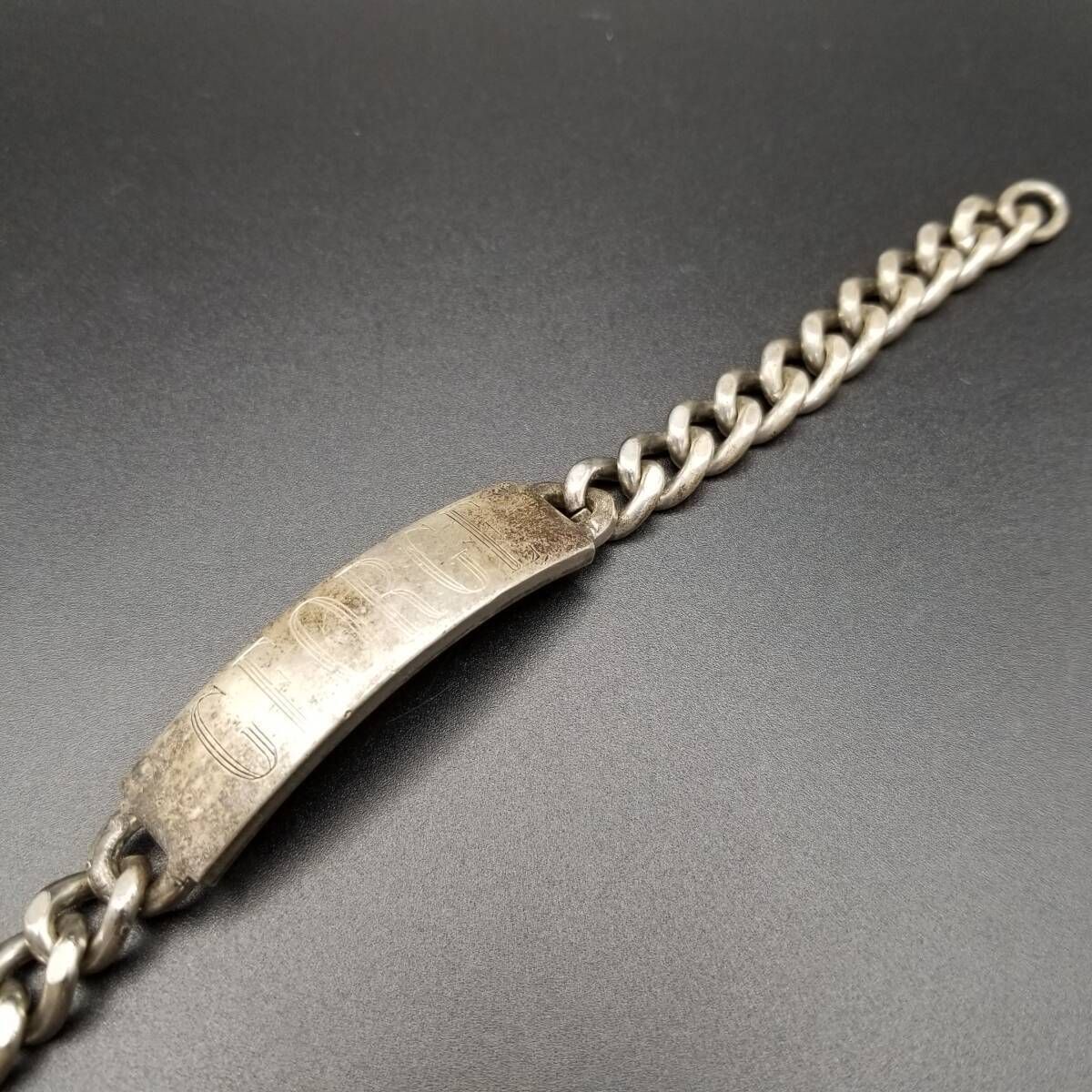 Elco社製 IDタグ 長方形プレート 喜平チェーン 925 シルバー