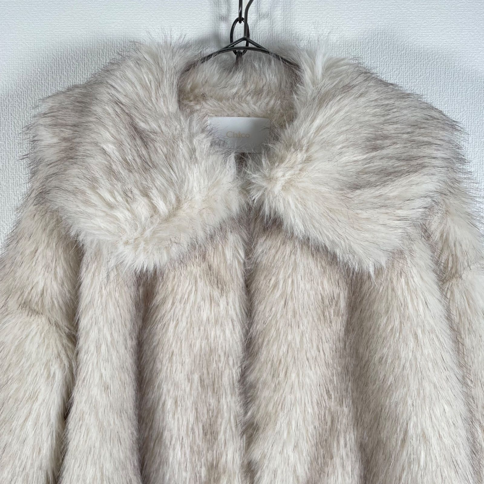 未使用タグ付き Chico ファーショートコート ファージャケット