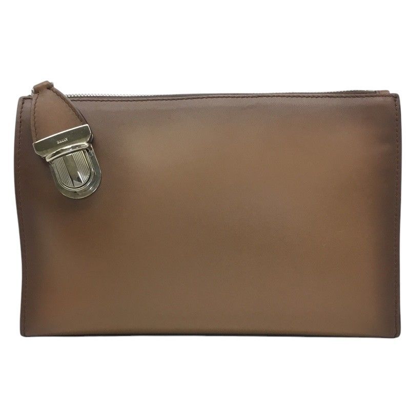 BALLY バリー クラッチバッグ セカンドバッグ SELEN.S レザー ブラウン系 メンズ 品| -AB 質屋 か ｎ