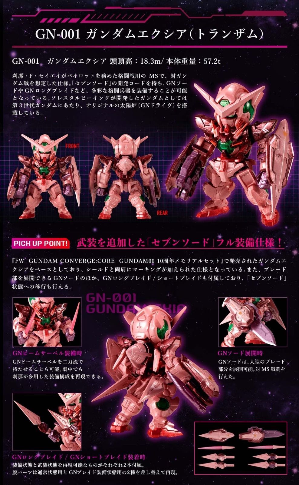 FW GUNDAM CONVERGE CORE 機動戦士ガンダム00 トランザムセット - メルカリ