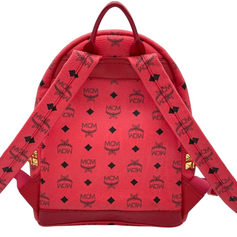 エム・シー・エム MCM バックバッグ レッド PVC レディース リュック