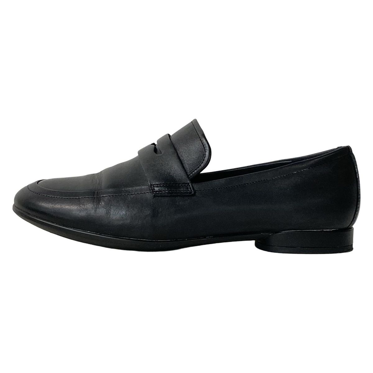 【美品】ECCO エコー　 ローファー ブラック 38 ecco（エコー） ウィメンズ 本革 ローファー フェリシア （BLACK