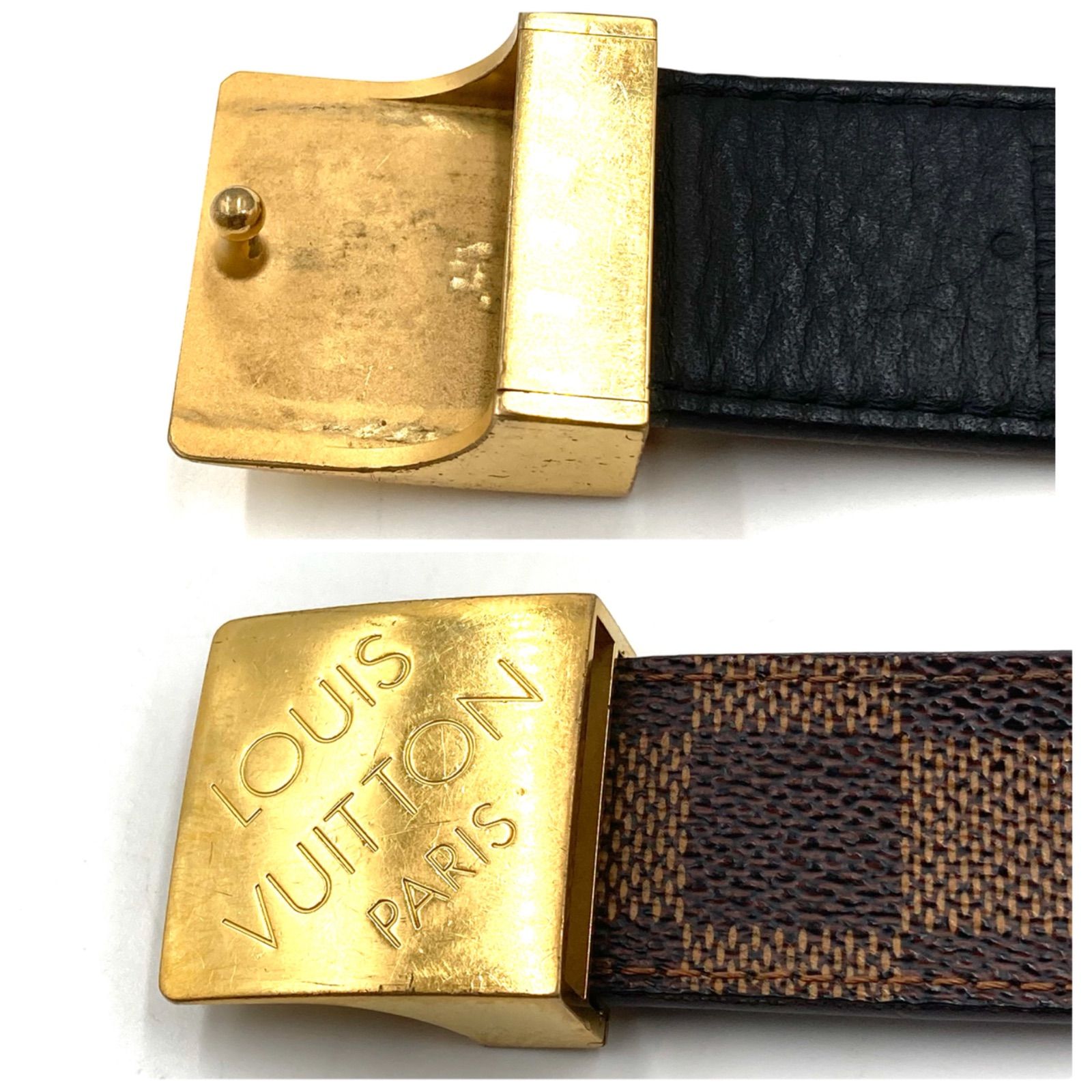 LOUIS VUITTON ルイヴィトン ダミエ エベヌ サンチュール キャレ