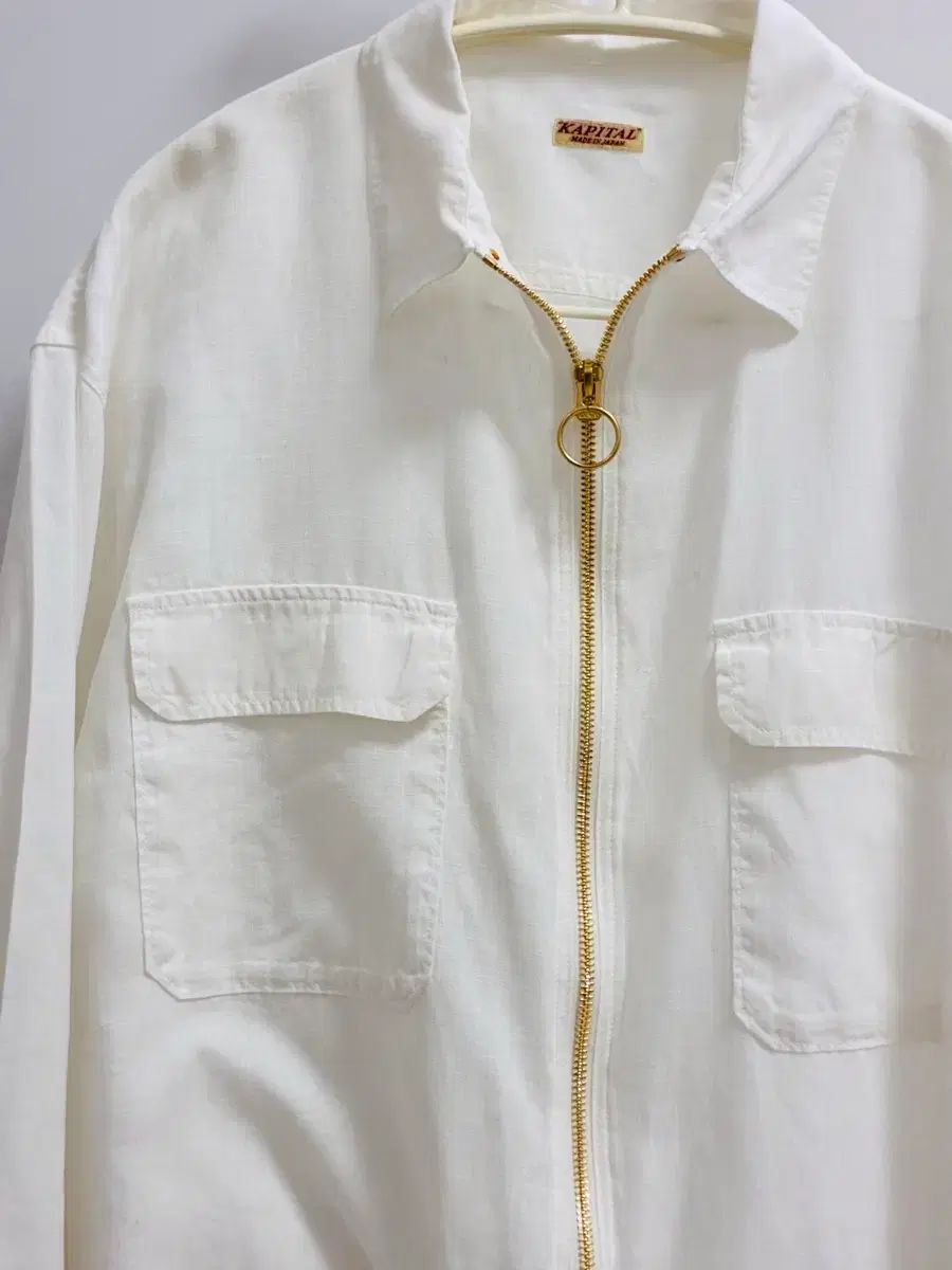 KAPITAL キャピタル ジッパー ポケット リネン シャツ