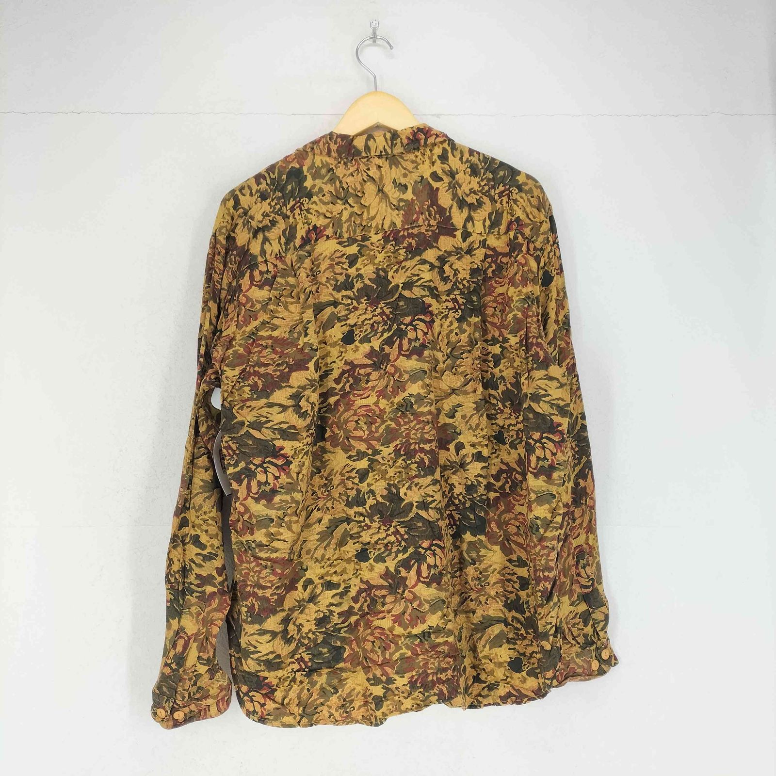 ユーズドフルギ 古着 CLUBMONACO 総柄フラップポケットレーヨンシャツ メンズ L